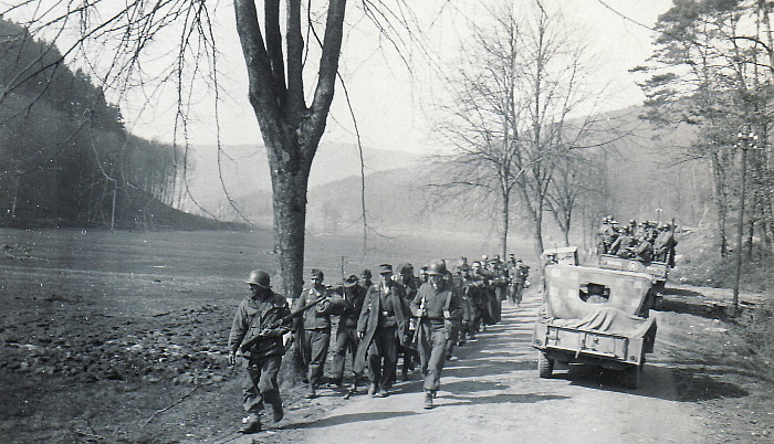 Wissembourg Germany - Column of German PWs - March 1945